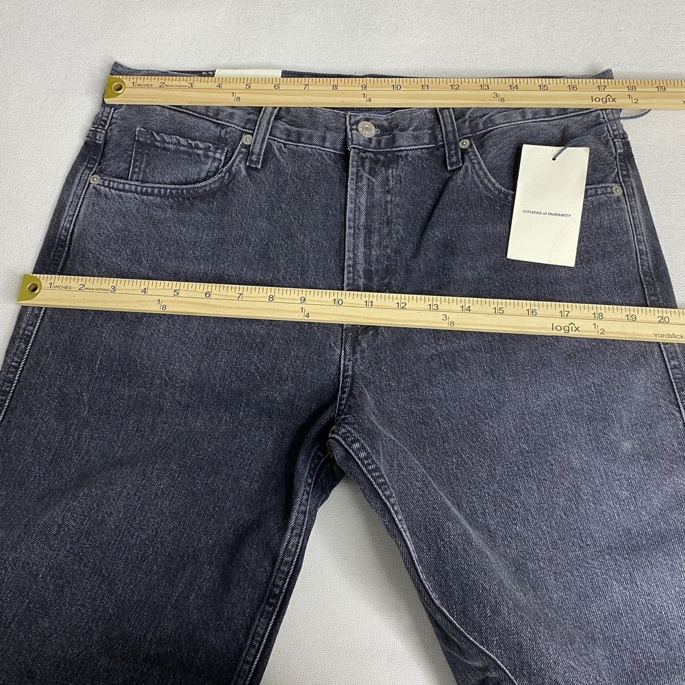 Citizens of Humanity Daphne High Rise Straight Stovepipe Leg Jeans Sz 31 Black - Picture 7 of 15